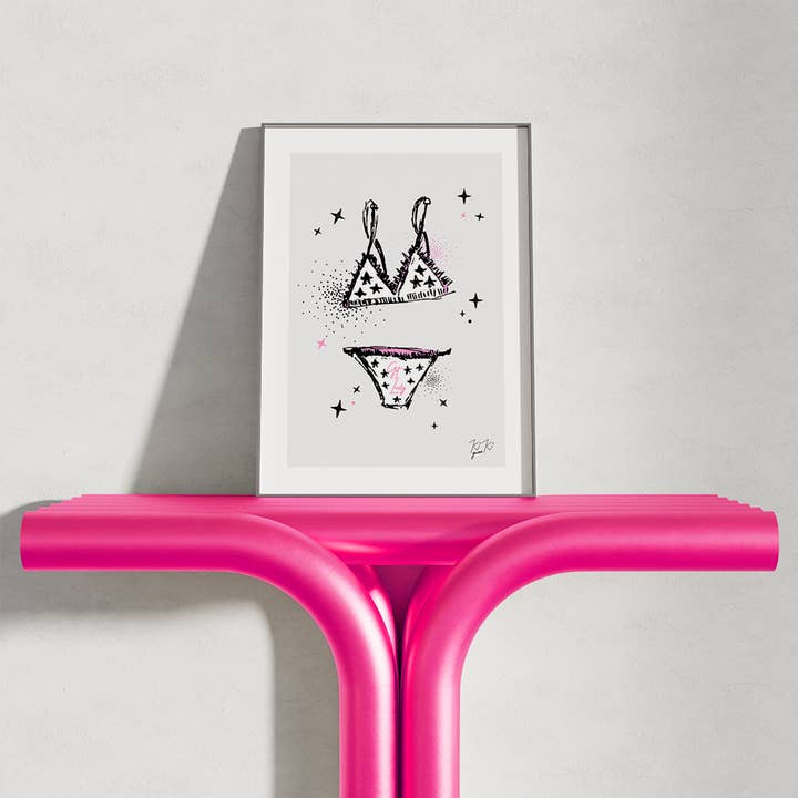 Get Lucky - A3 lujo / bikini / arte de chica fiestera impresión. para venta al por mayor de Kiki Gunn