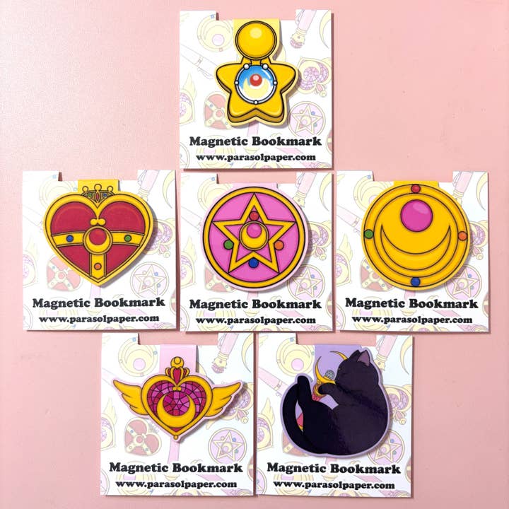 Sailor Moon Die Cut Magnetic Bookmark for wholesale by Parasol Paper