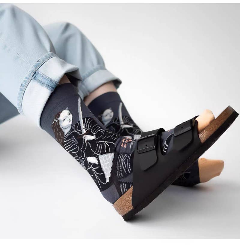 Tourtiwi - Wholesale Socks - Unisex - Oil painting style animal flower print socks30