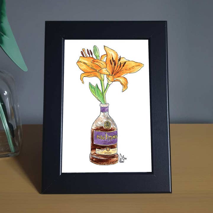 Lírios laranja em impressão Kilchoman emoldurada 4x6” por atacado de Lee McGuire Art