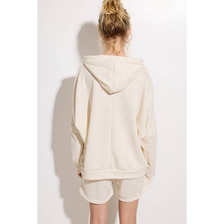 Phil Love – wholesale Mjukisset – Dam – Kort hoodie loungeklädesuppsättning med jullastbilstryck