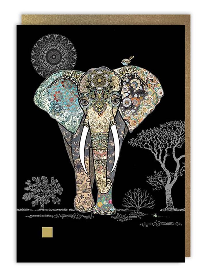 Carte vierge d'éléphant décoratif pour la vente par Notes & Queries, Inc.