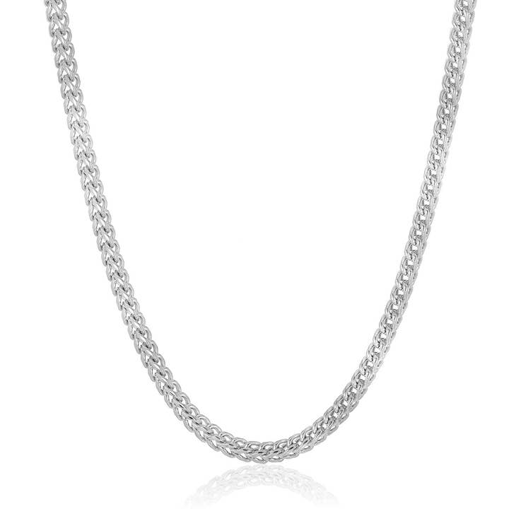 Crucible Rounded Franco Chain Steel Necklace (5mm) - 24" for wholesale by West Coast Jewelry