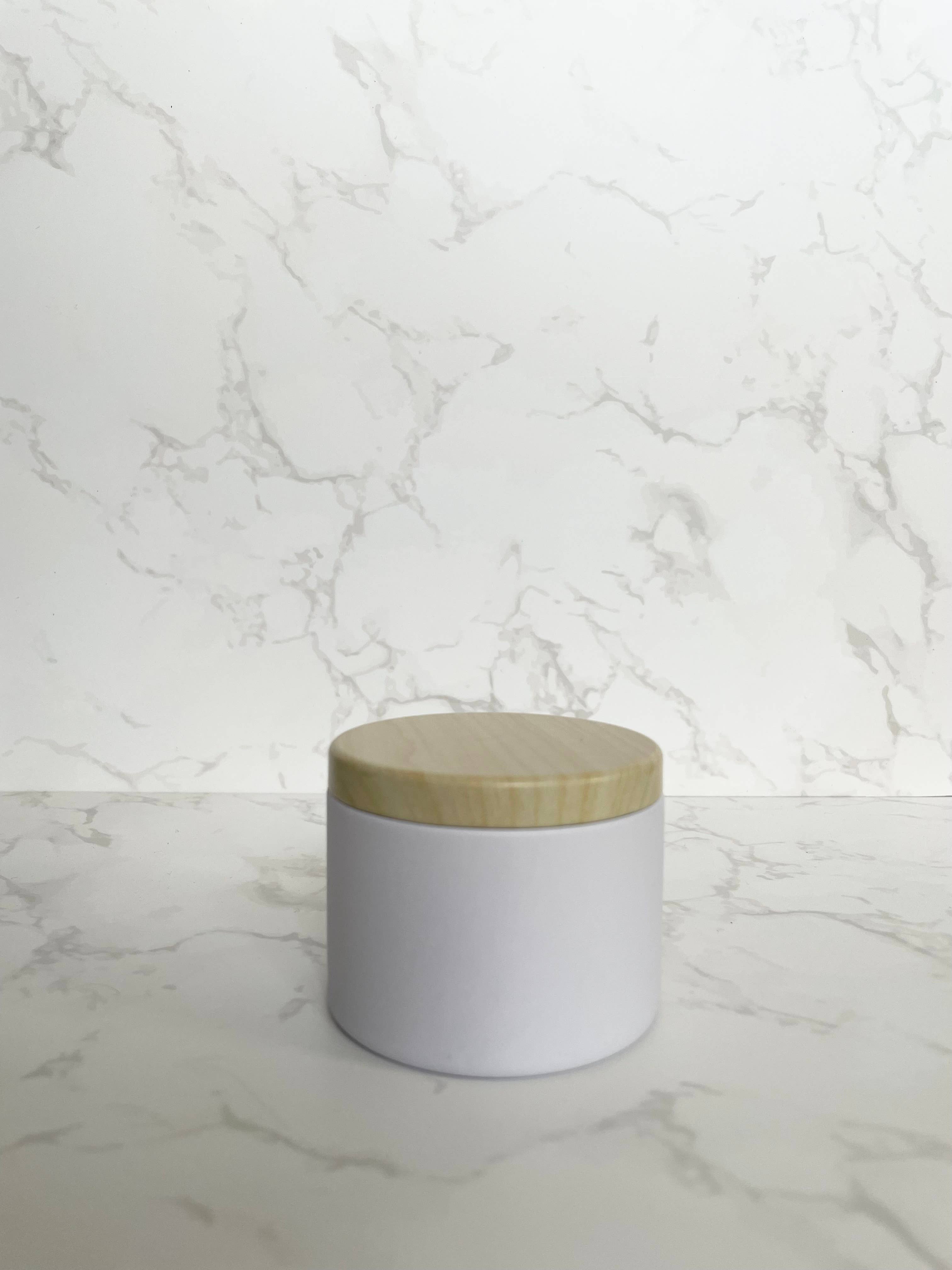 MB Natural Candles – wholesale Jar/filled candle – 4oz Unlabelled White Tin Soy Candle