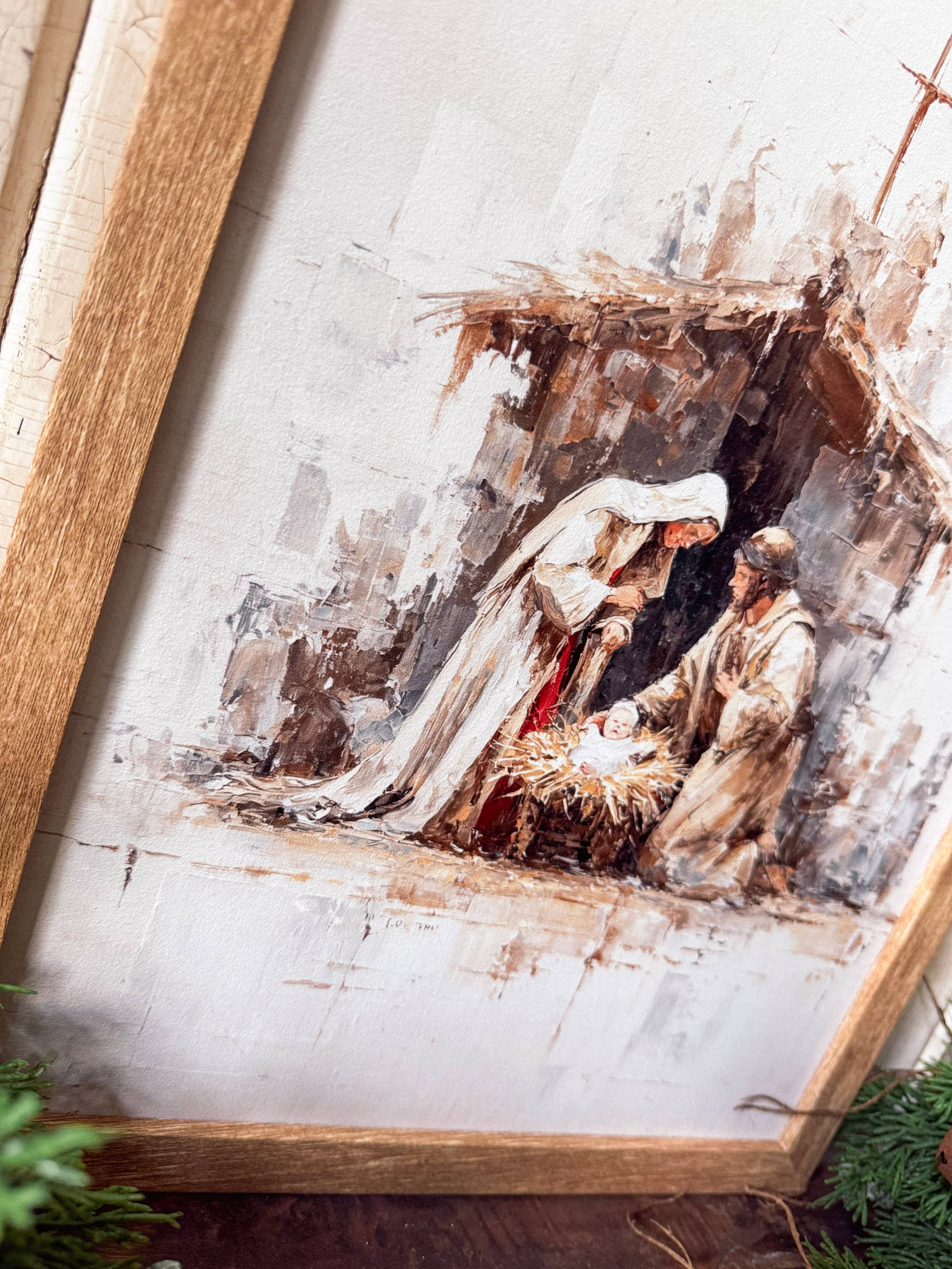 WillowBee Signs & Designs - Wholesale Sign - Nativity Scene Vintage Wood Sign3