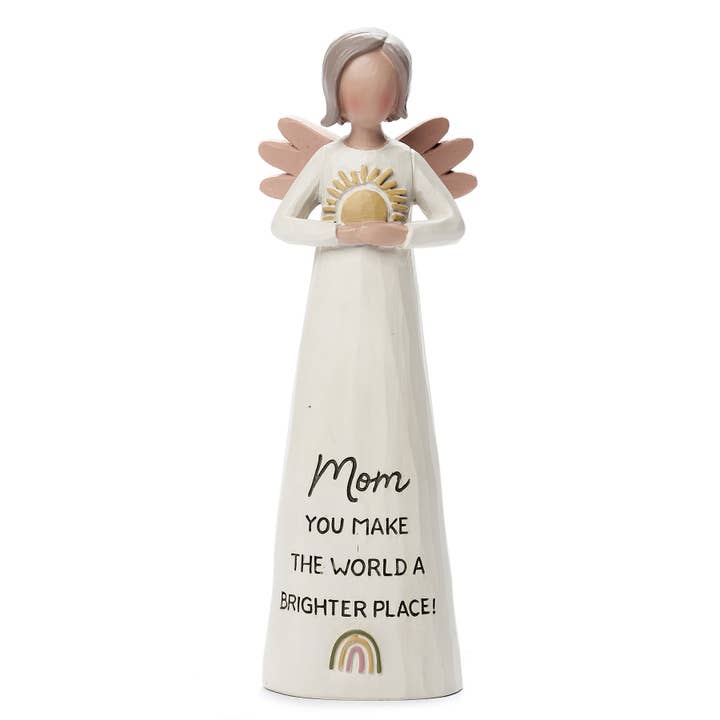 Blossom Bucket & Crossroads Home - Wholesale Decorative Figurine - Bright Blessings Angel - Mom