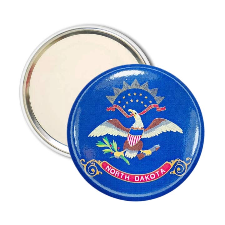Espejo de Bolso - Bandera del Estado de Dakota del Norte - EE. UU. para venta al por mayor de Worldwide Souvenirs