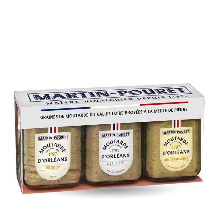 “Discovery 3 Mustards 95g” Box (Truffle, Creamy) for wholesale by Martin-Pouret