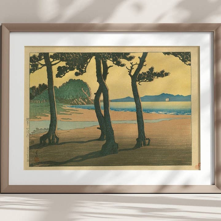 Kazusa Village in Hizen Province Kawase Hasui for wholesale by Vintage Wall Graphics