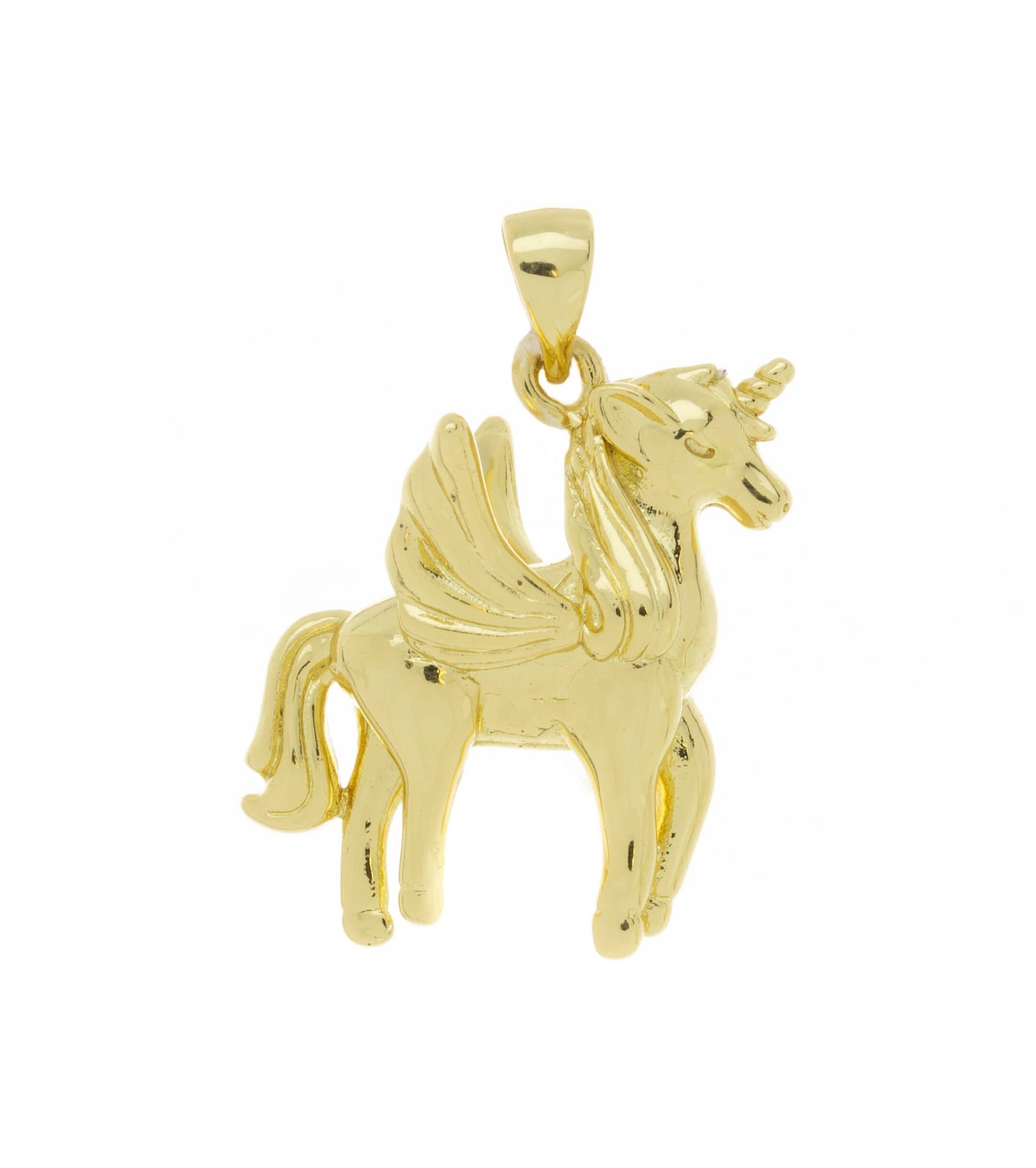 Jewel Pledge - Vente Breloques/médailles personnalisées - Pendentif Licorne en Or Fourniture de Fabrication de Bijoux DIY, CPG4640