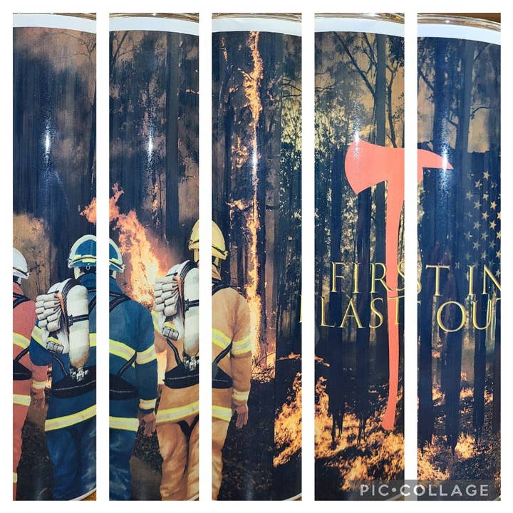 Brandmand 20 oz Sumblumation Skinny Tumbler for engroshandel hos Unique Custom Tumblers by Ashley