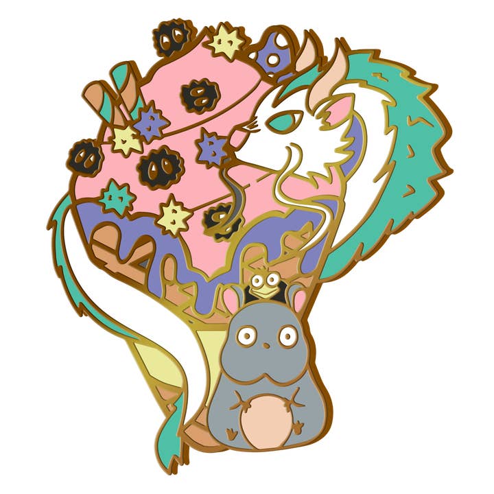 Naytendo - Wholesale Lapel Pin/Button - Studio Ghibli Spirited Away Ice Cream Enamel Pin