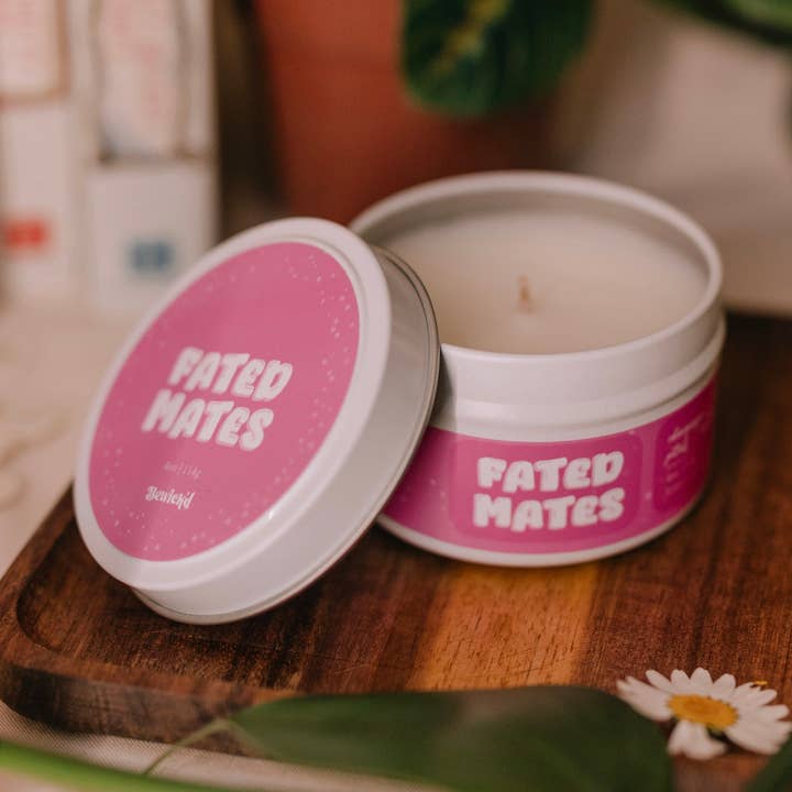 Bewick'd Studio - Wholesale Travel Candles - Fated Mates 4oz Candle - Book-Inspired Luxury Coconut Wax0