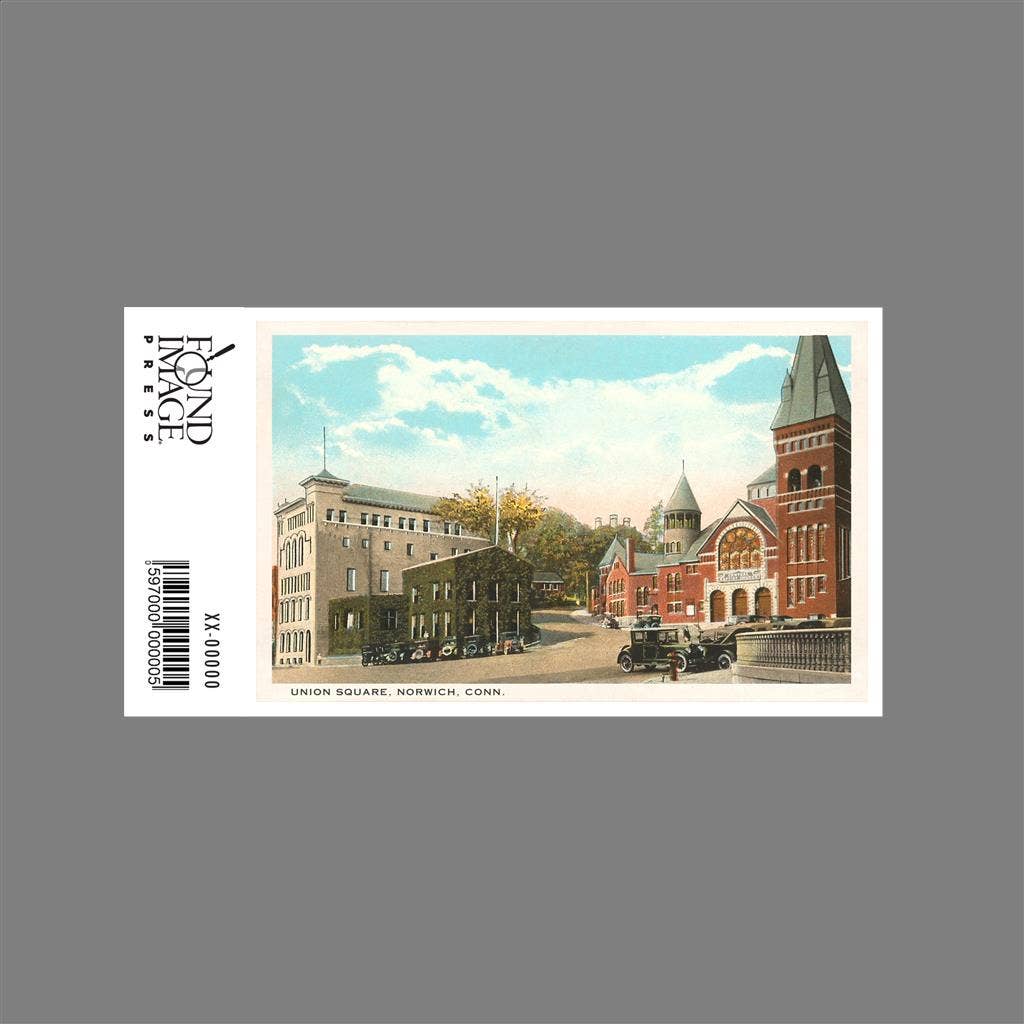 Found Image Press - Wholesale Sticker - Sticker CT-192 Union Square, Norwich1