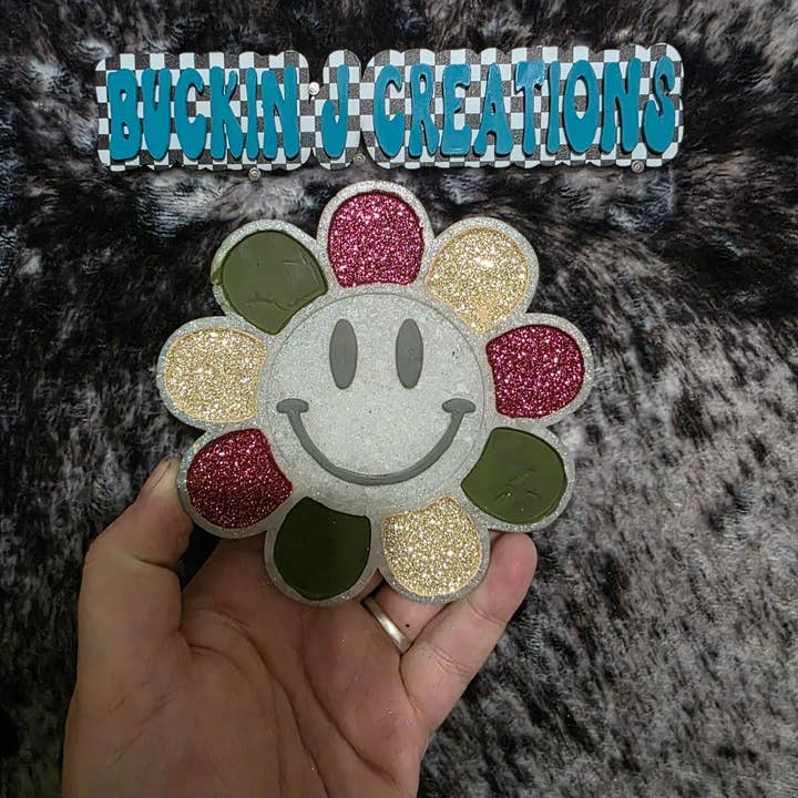 Buckin J Creations – Engroshandel Luftfrisker til bilen – til kvinder – Smiles Blomst Bil Luftfrisker