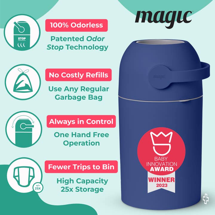 SHEERUN - Wholesale Diaper Caddy - Baby - Pure Magic Majestic Diaper Pail (Patented Odor-Stop System)20