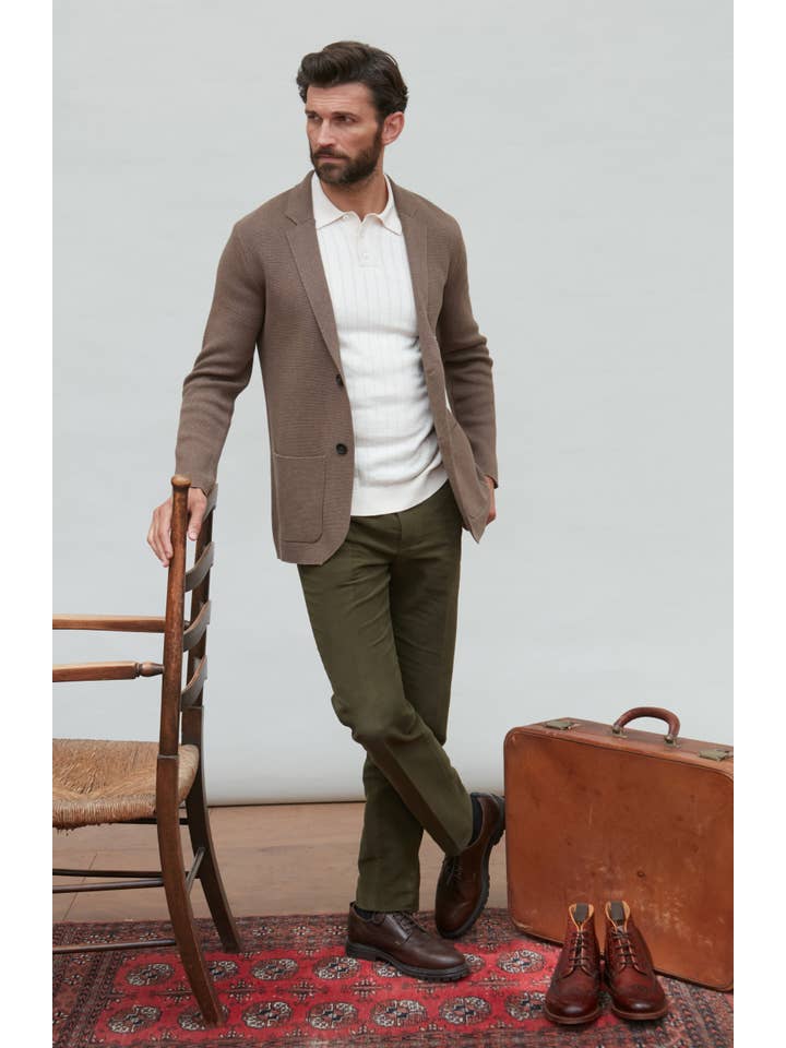 Paul James Knitwear - Wholesale Polo - Men's - Mens Ultra Fine Cotton Selection Knit Buttonless Polo Shirt7