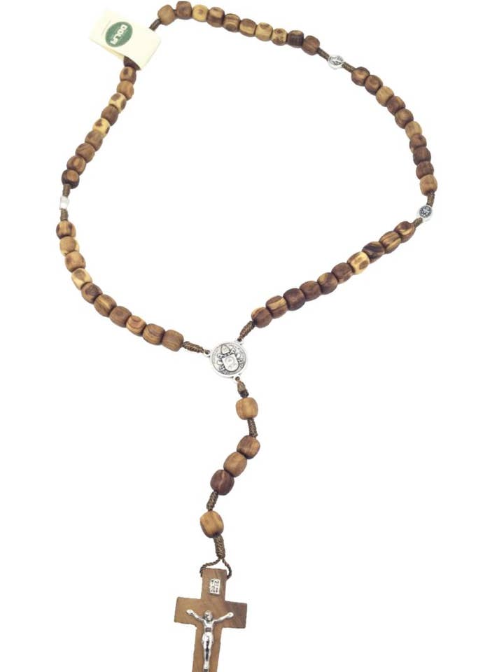 Olive wood rosary for wholesale by Dolfi