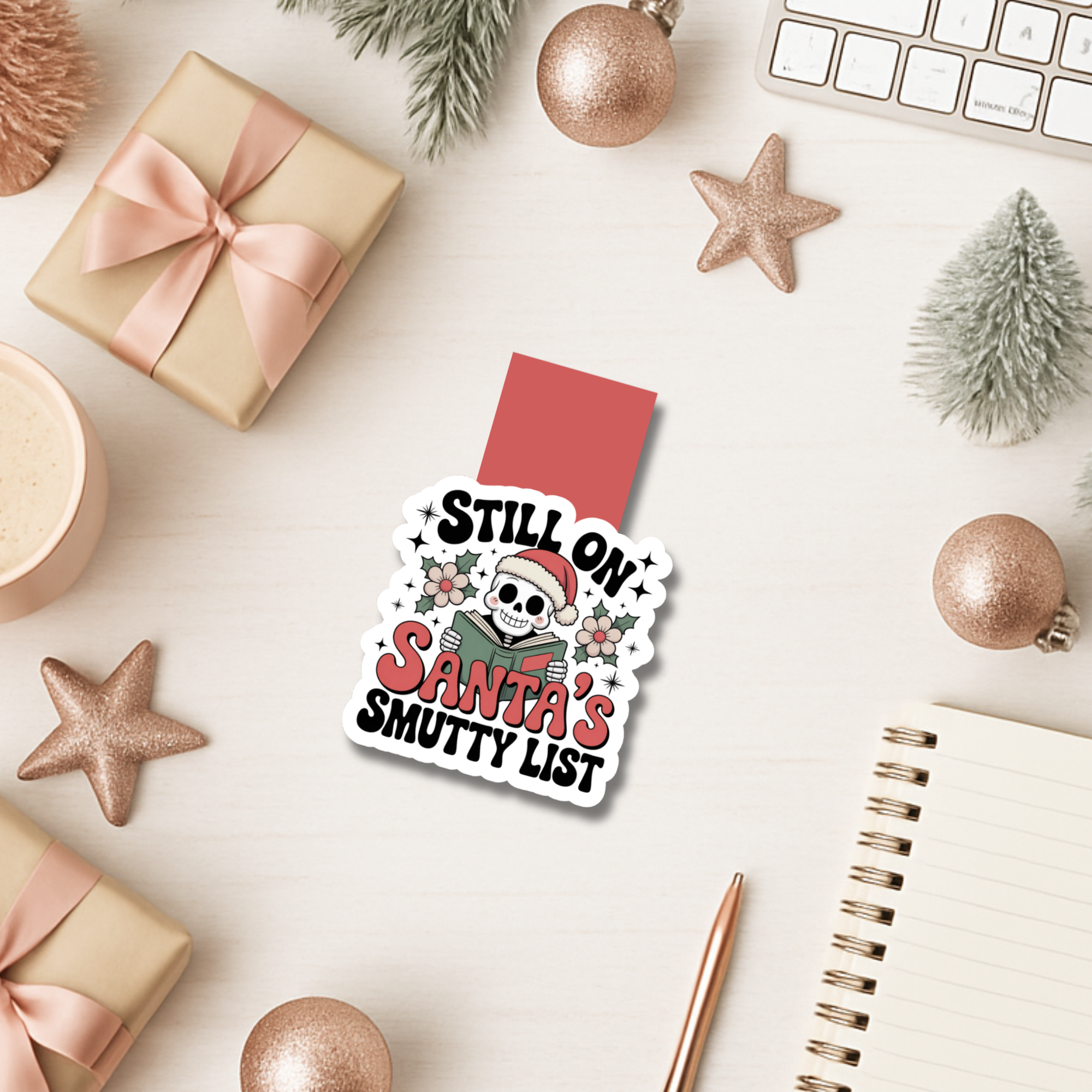 Auburn Row Design - Wholesale Bookmark - Still on Santa's Smutty List Christmas Magnetic Bookmark3