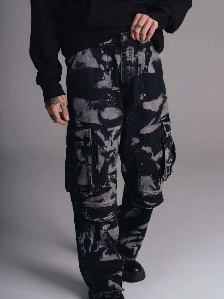 Premium Baggy Rökfärgade Denimjeans för wholesale av PremiumDenim