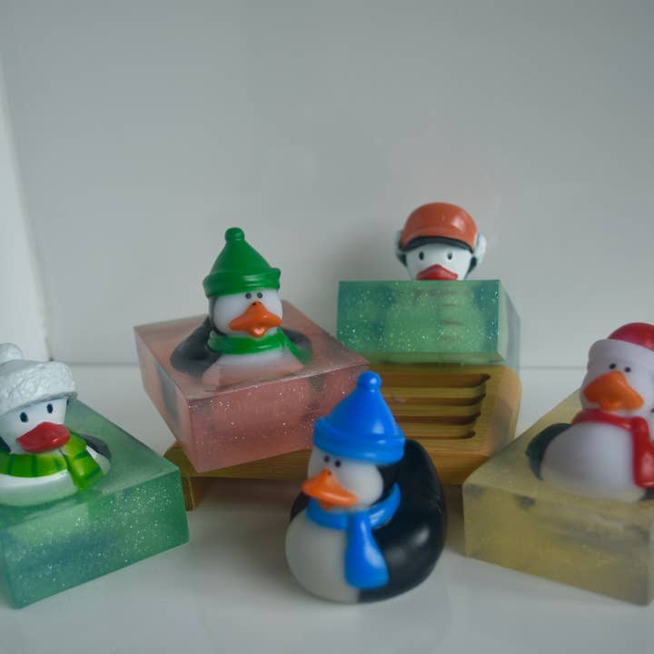Handmade by Tink – wholesale Bar Soap – Christmas Rubber Duck Soap (Fragrance free + Vegan Friendly)1