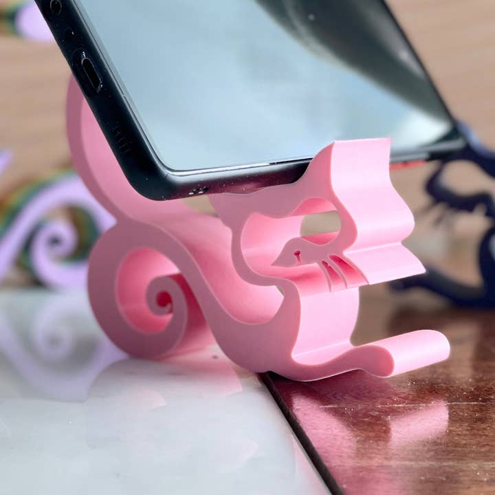 Cat Phone Stand for wholesale by Cloud Nine 3d Studio