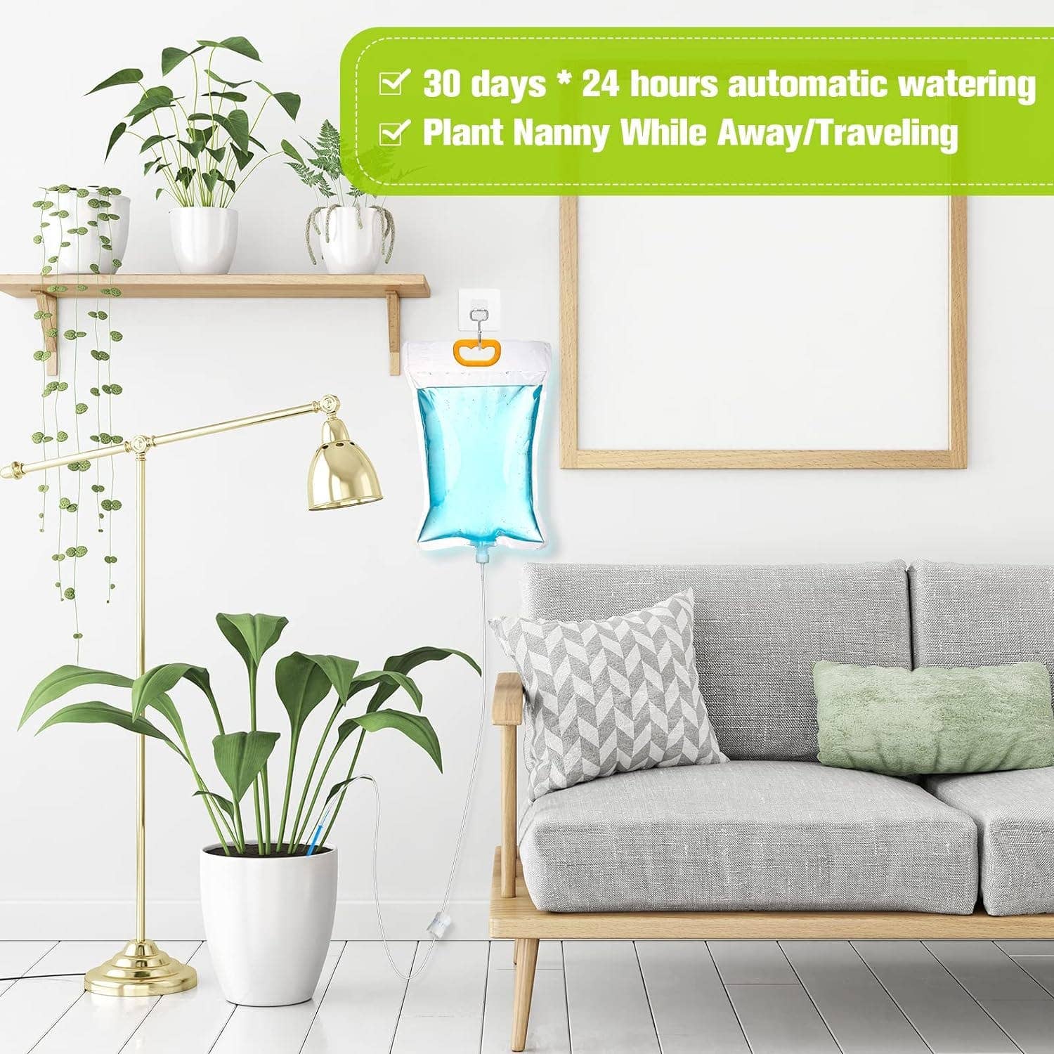 VIGOR - Vendita all'ingrosso Annaffiatoi - Sacca per irrigazione a goccia IV Plant Life da 3,5 litri con automatico regolabile3