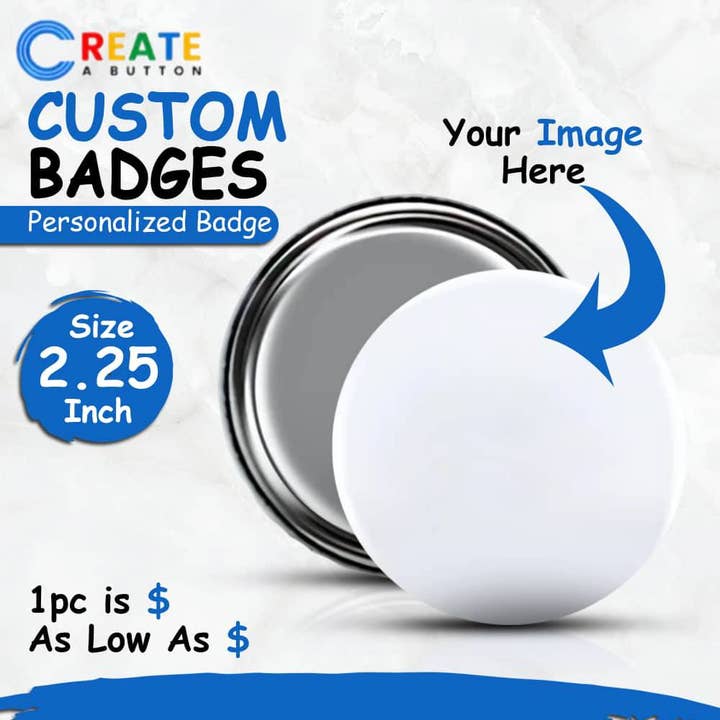 2.25 Inch Custom Flatback Badges | Create-A-Button for wholesale by Create-A-Button