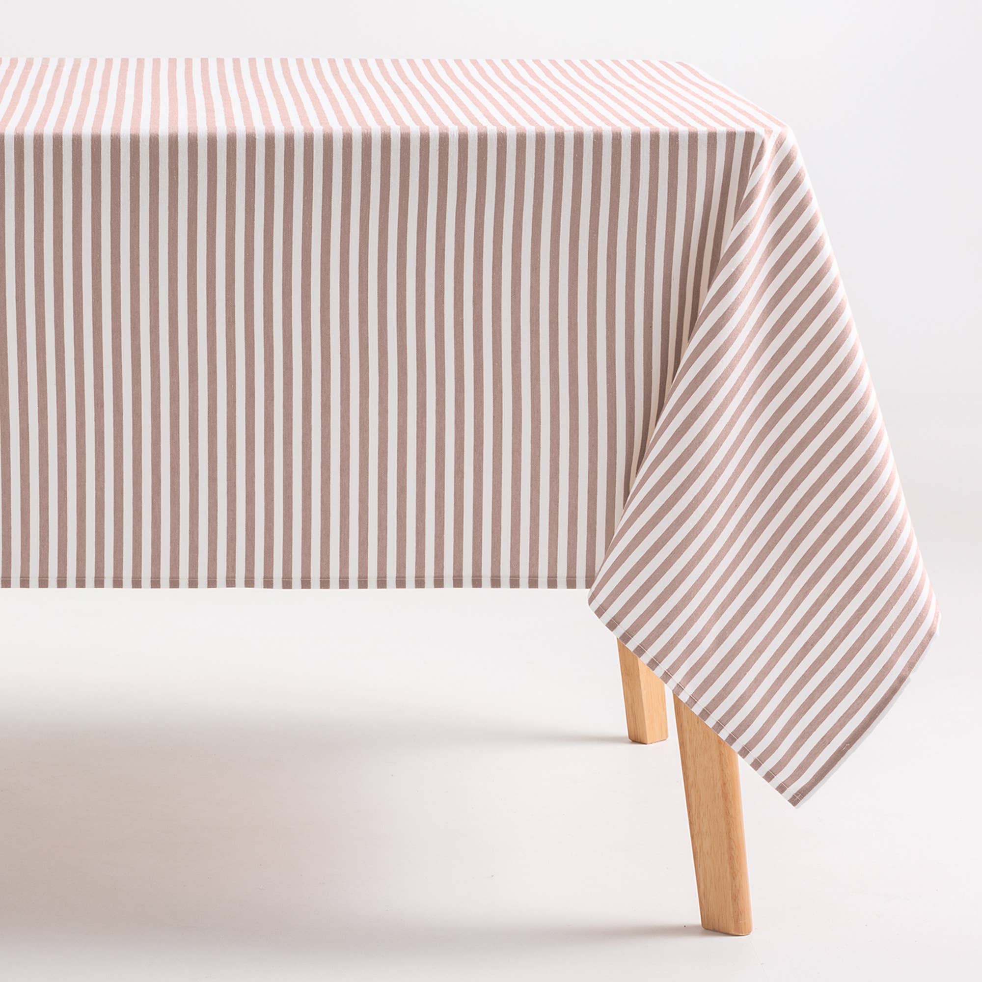 GAMUSI - Vente Nappes - Nappe anti-taches coton toucher tissu rayures ARENZA25