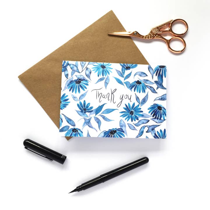 Daisies Thank you Card for wholesale by ZoeLathamDesigns