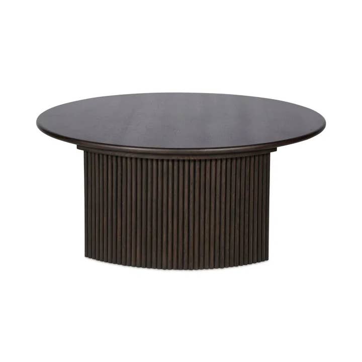 LOOMLAN - Wholesale Coffee Table - Penny Solid Oak Top Round Coffee Table30