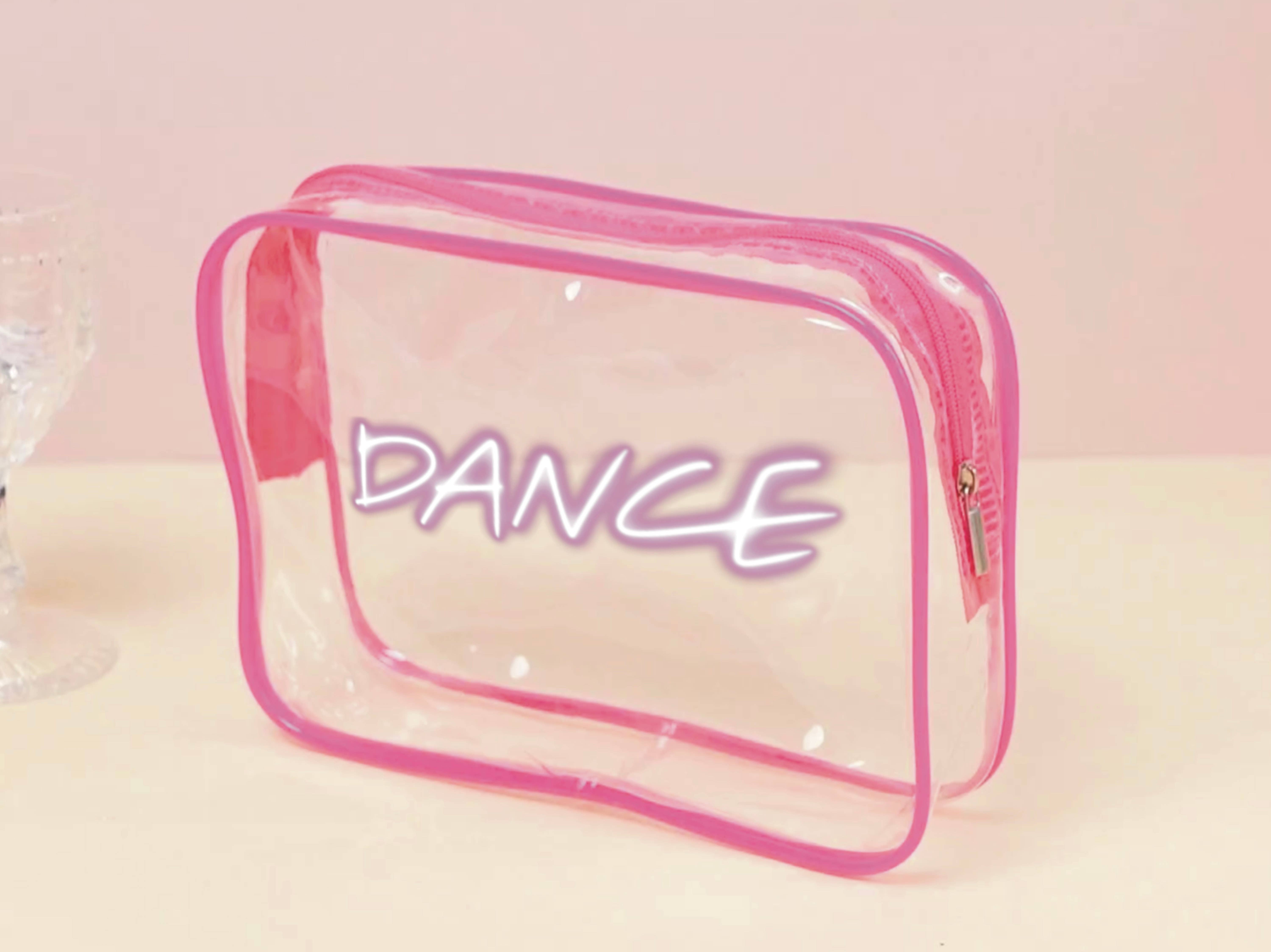 REMOVED BRAND – bolsa de maquilhagem e cosméticos por atacado – Dance Gift Saco cosmético transparente para maquilhagem e bolsa com zíper