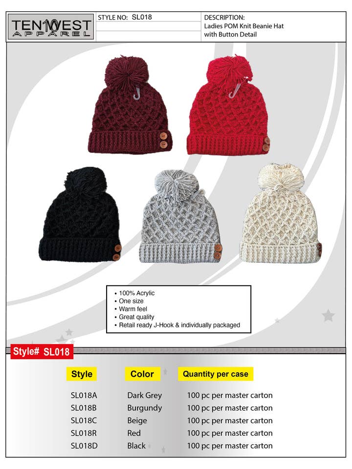 SL018E for wholesale by Ten West Apparel