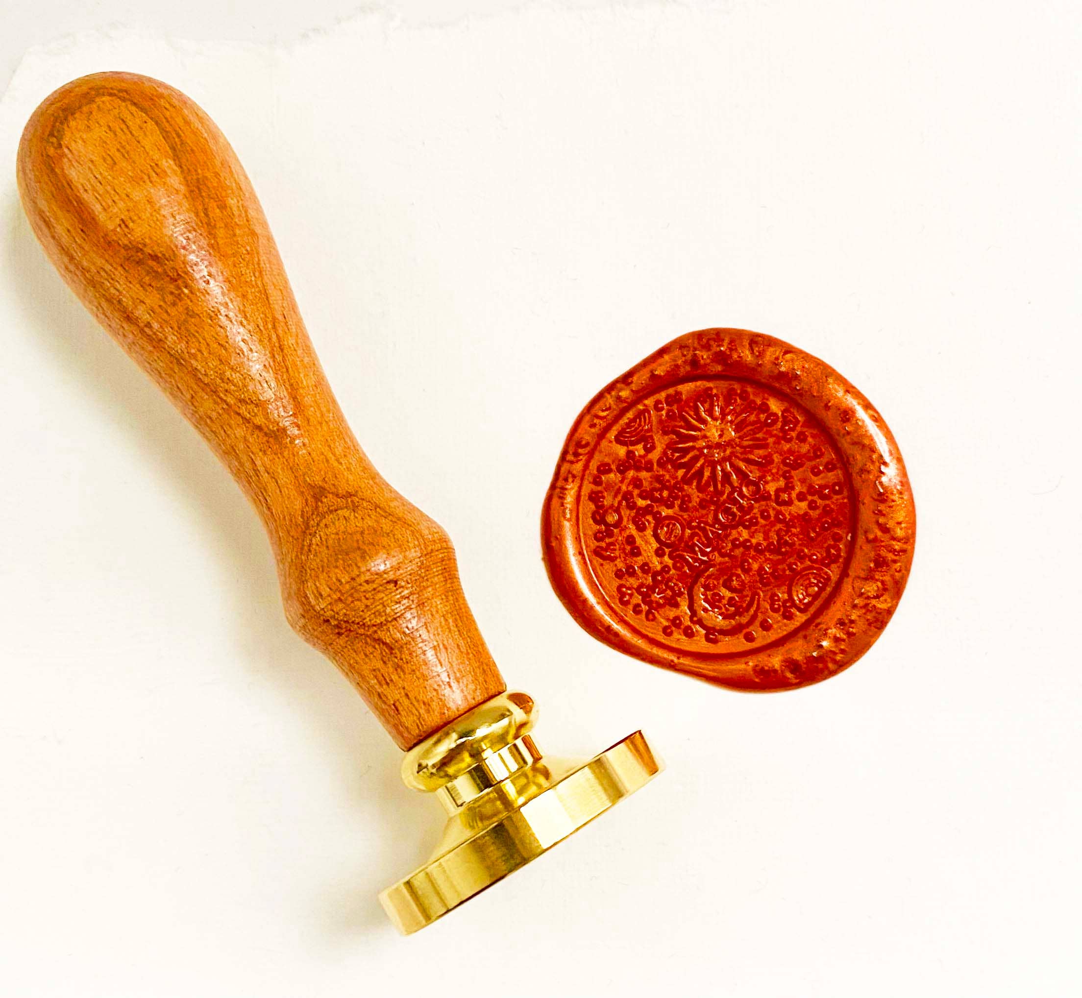 Soothi | Containers Of Creativity - Wholesale Rubber/Decorative Stamp - Whimsical "Magic" Wax Seal Stamp with Sun, Moon & Stars - En4