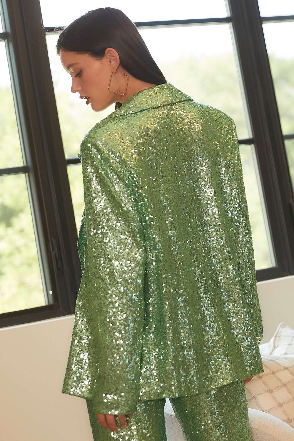 Main Strip - Wholesale Blazer - Women's - Sequin Power Suit Set – Sparkle Outfit Ready to Ship Party 9