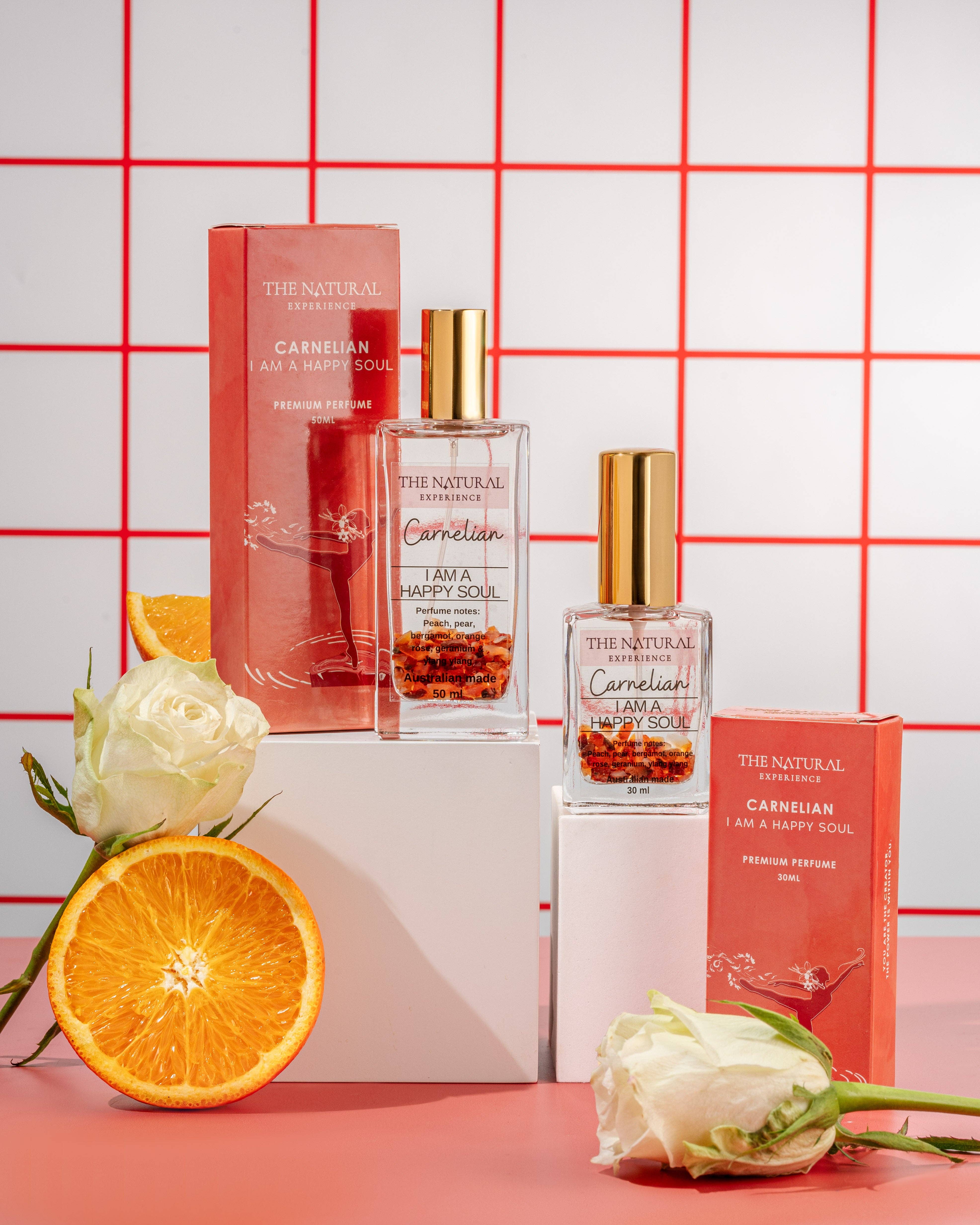 THE NATURAL EXPERIENCE - Wholesale Perfume/eau de toilette - Carnelian – I am a Happy Soul – Perfume for Happiness and Self-Esteem.