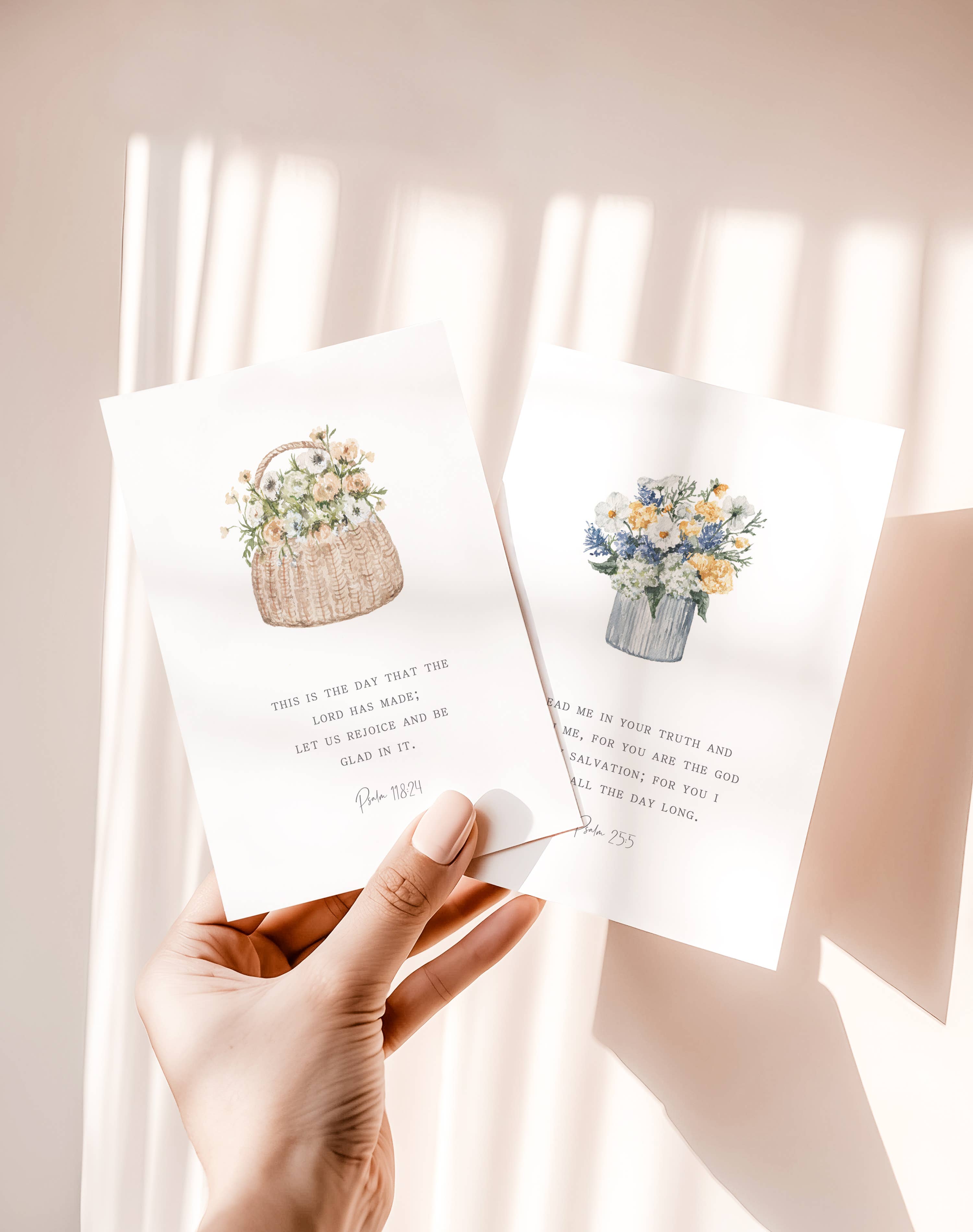 Me and Mary Shop - Wholesale Stationery/Notecard Set - Watercolor Bible Verse Cards – Floral Scripture Set4