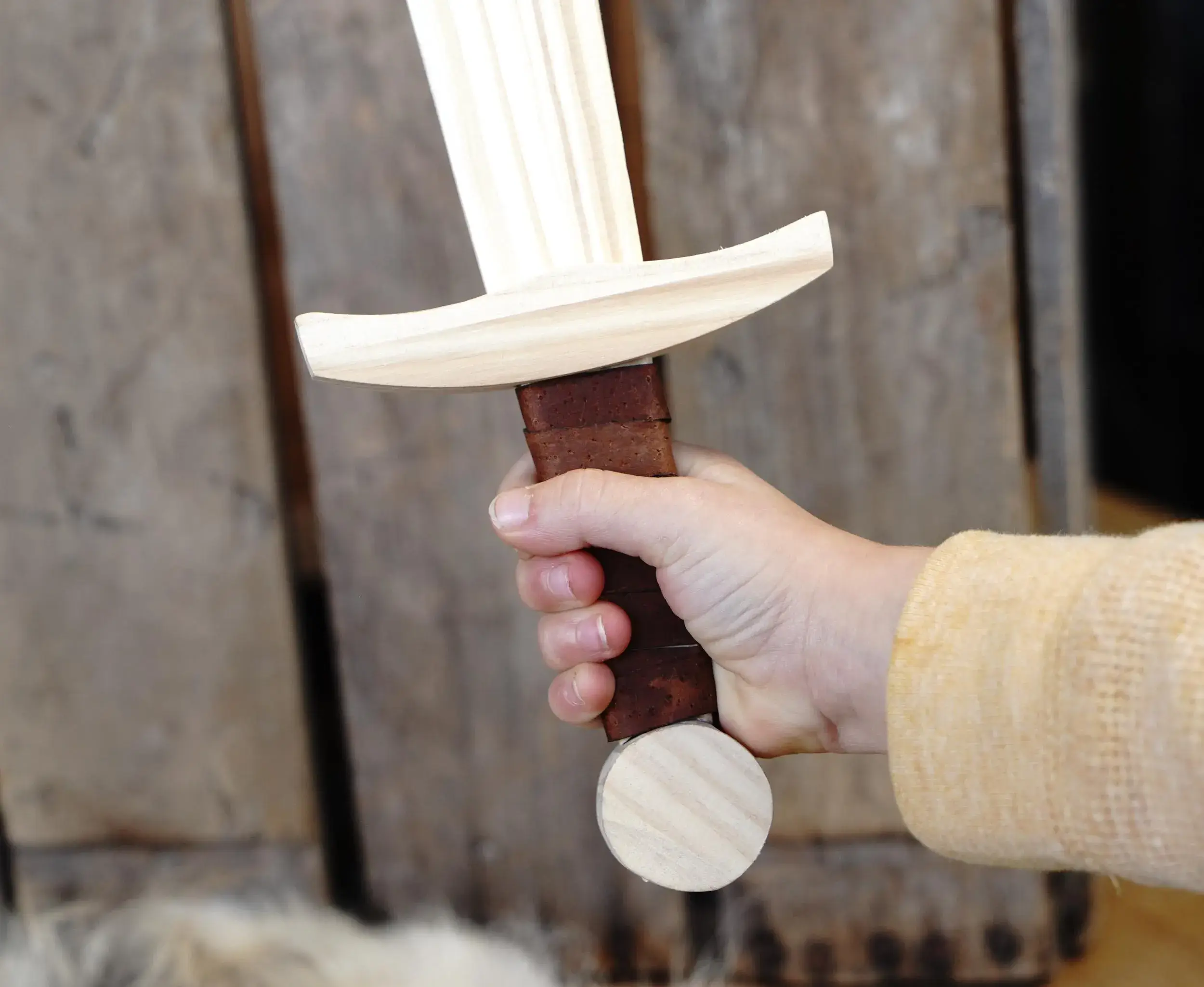 Backwoods Provisions - Wholesale Wood Toy - Kids - Handcrafted Wooden Toy 16" Short Sword Wrapped Handle3