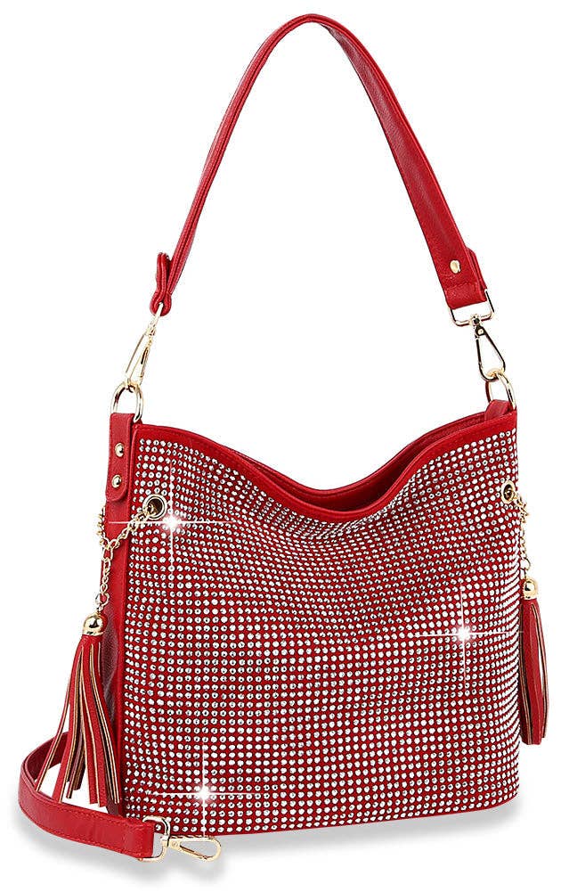Handbag Express - Wholesale Shoulder Bag - Women's - Sparkling Rhinestone Hobo Handbag33