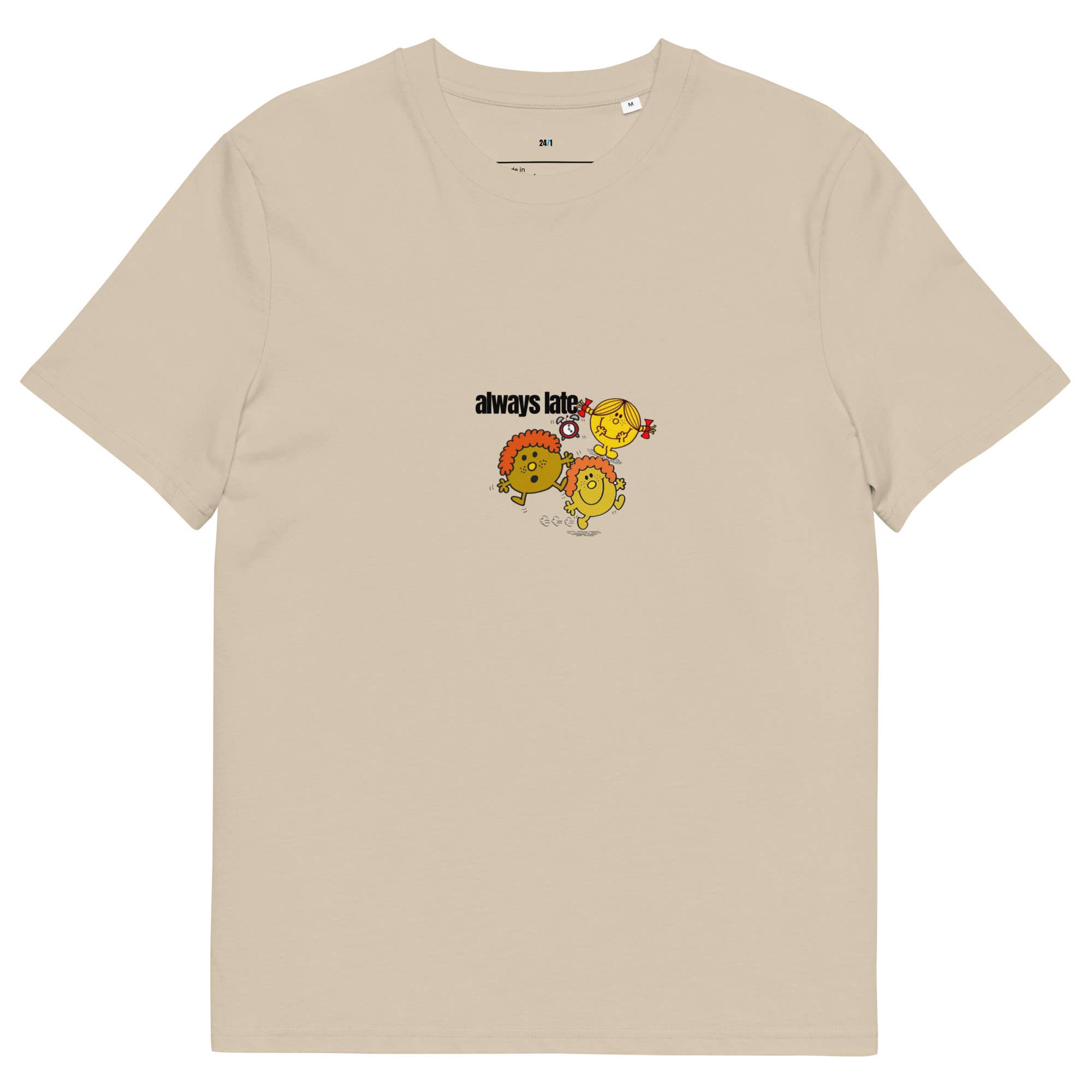 24/1 - Wholesale Screen Printed T-Shirt - Unisex - ALWAYS LATE 241 T-SHIRT V20