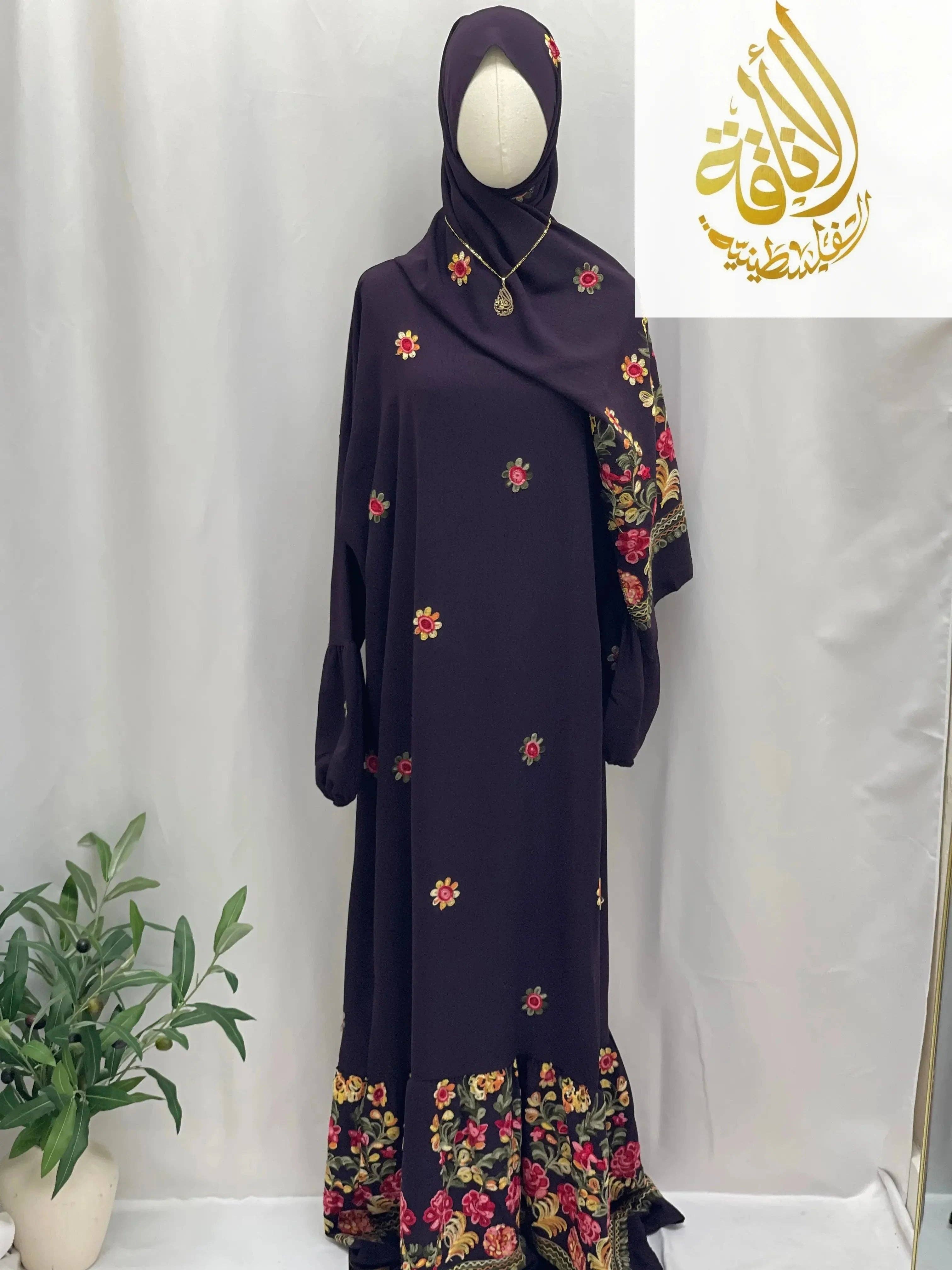 Palestinian Elegance - Wholesale Kaftan - Women's - Prayer Dress with Attached Hijab - Modesty & Comfort17