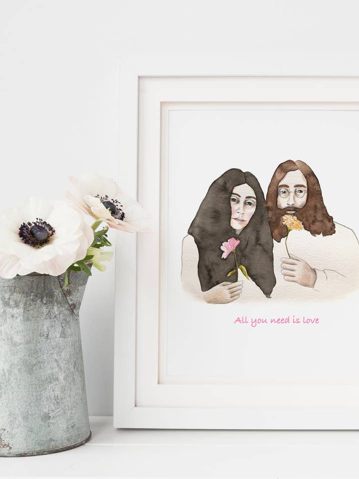 John & Yoko, stampa artistica per la vendita all'ingrosso da parte di Hobeika Art