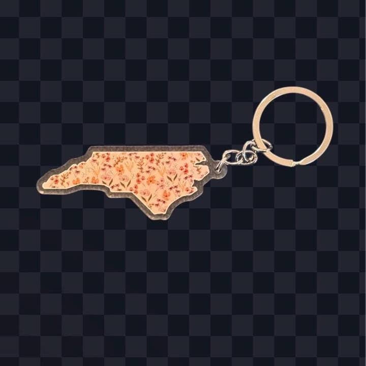 Positively North Carolina - Wholesale Keychain - Women's - North Carolina Floral Keychain & Bag Charms for Women6