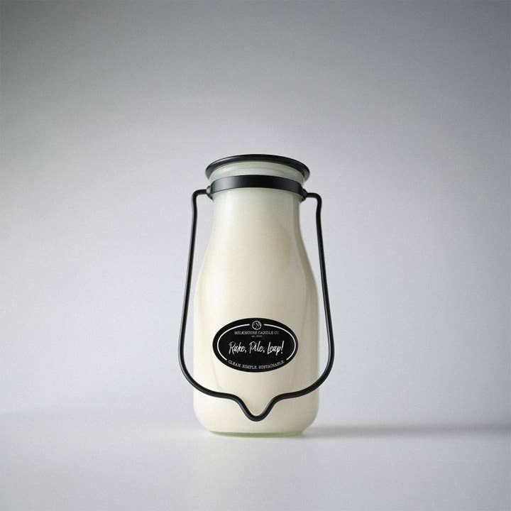 Milkhouse Candle Company - Wholesale Jar/Filled Candle - 14 oz Milkbottle Candle: Rake, Pile, Leap!2