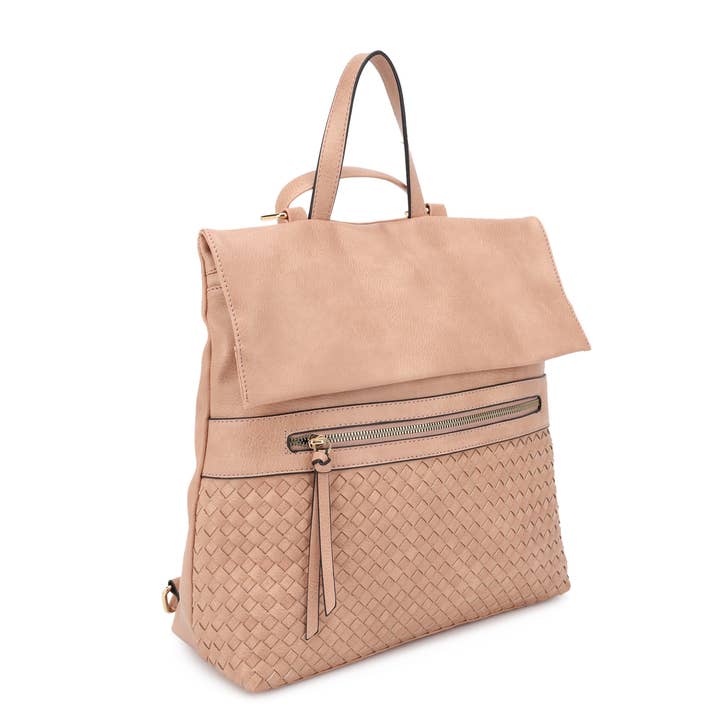 KAYLA+AVA - Wholesale Backpack - Women's - HELENA Woven Flap Backpack