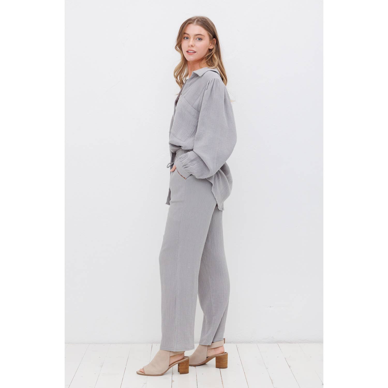 Sweet Generis – wholesale Pants – Women's – GAUZE WIDE LEG PANTS1