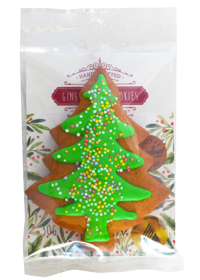 Adri's Gingerbread - Vendita all'ingrosso Biscotti - Confezione da 12 gingerbread a forma di albero di Natale verdi1
