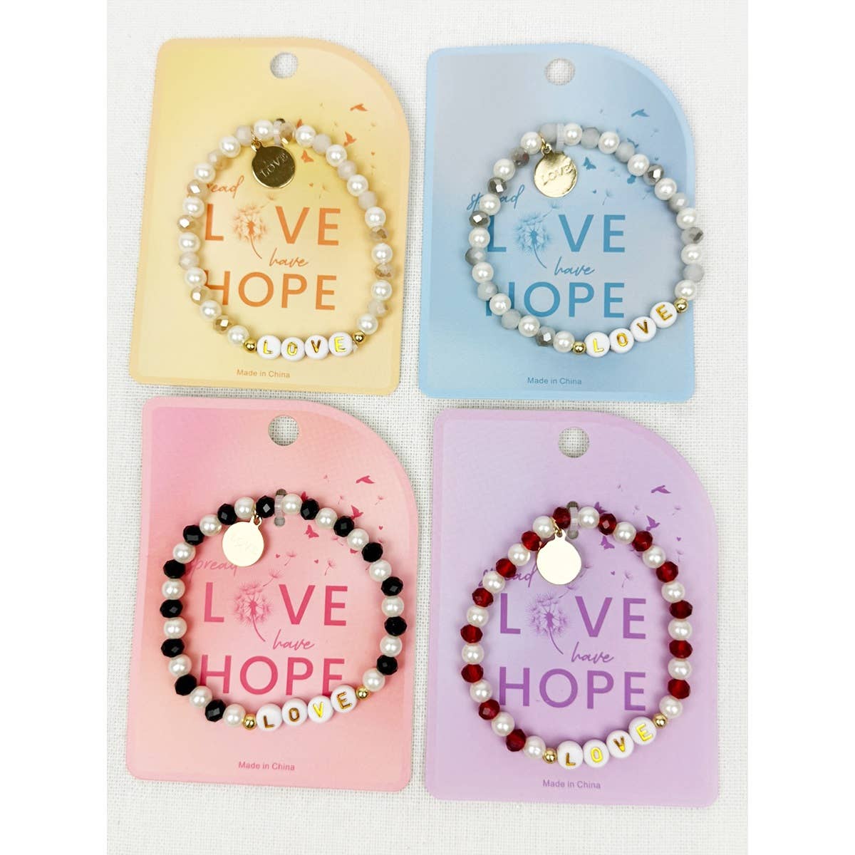 MIX COLOR LOVE Two Tone inspirational Bracelet for wholesale on Faire1