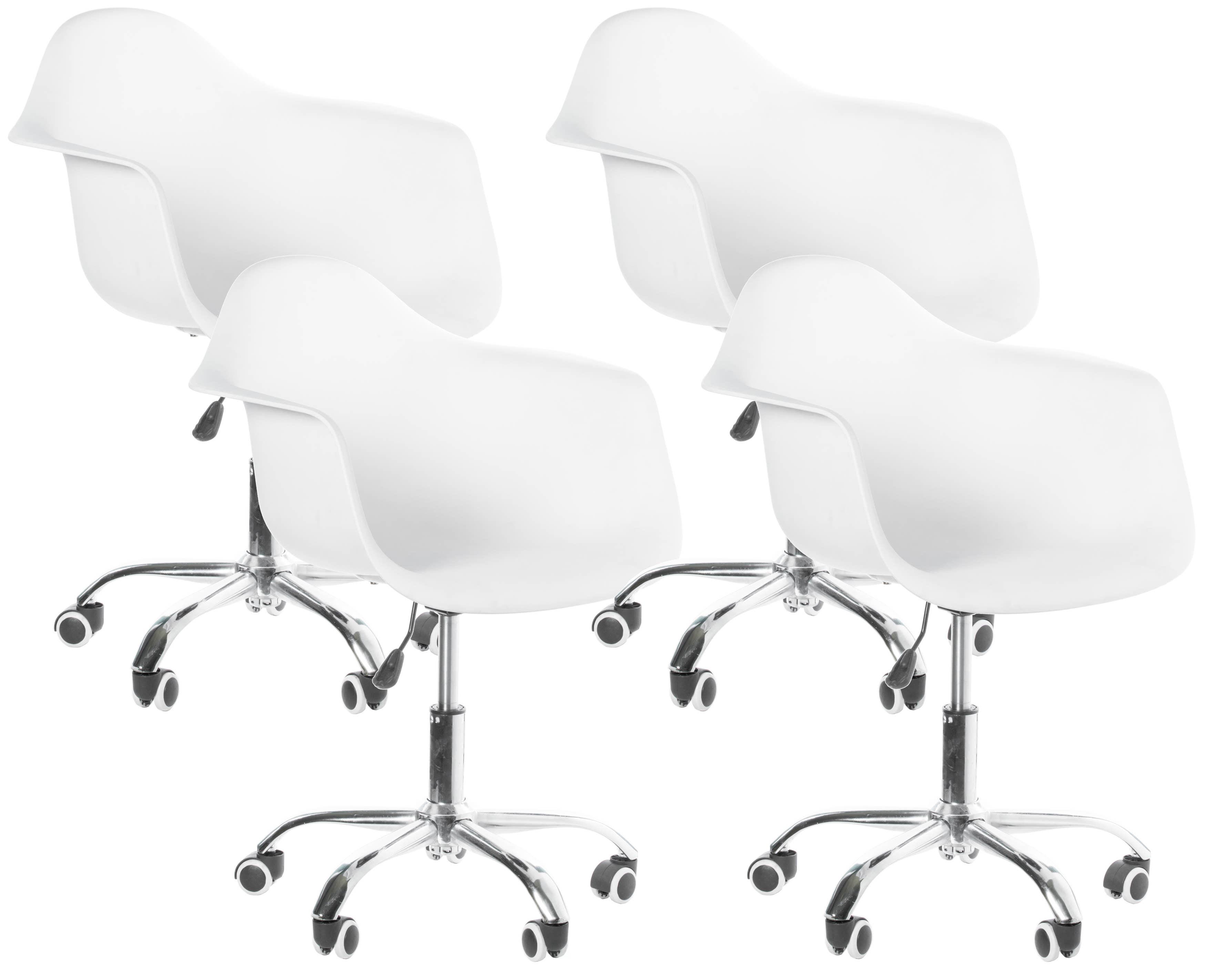 Quickway Imports - Vendita all'ingrosso Sedie - Sedia da ufficio girevole regolabile con scocca in plastica e ruote5