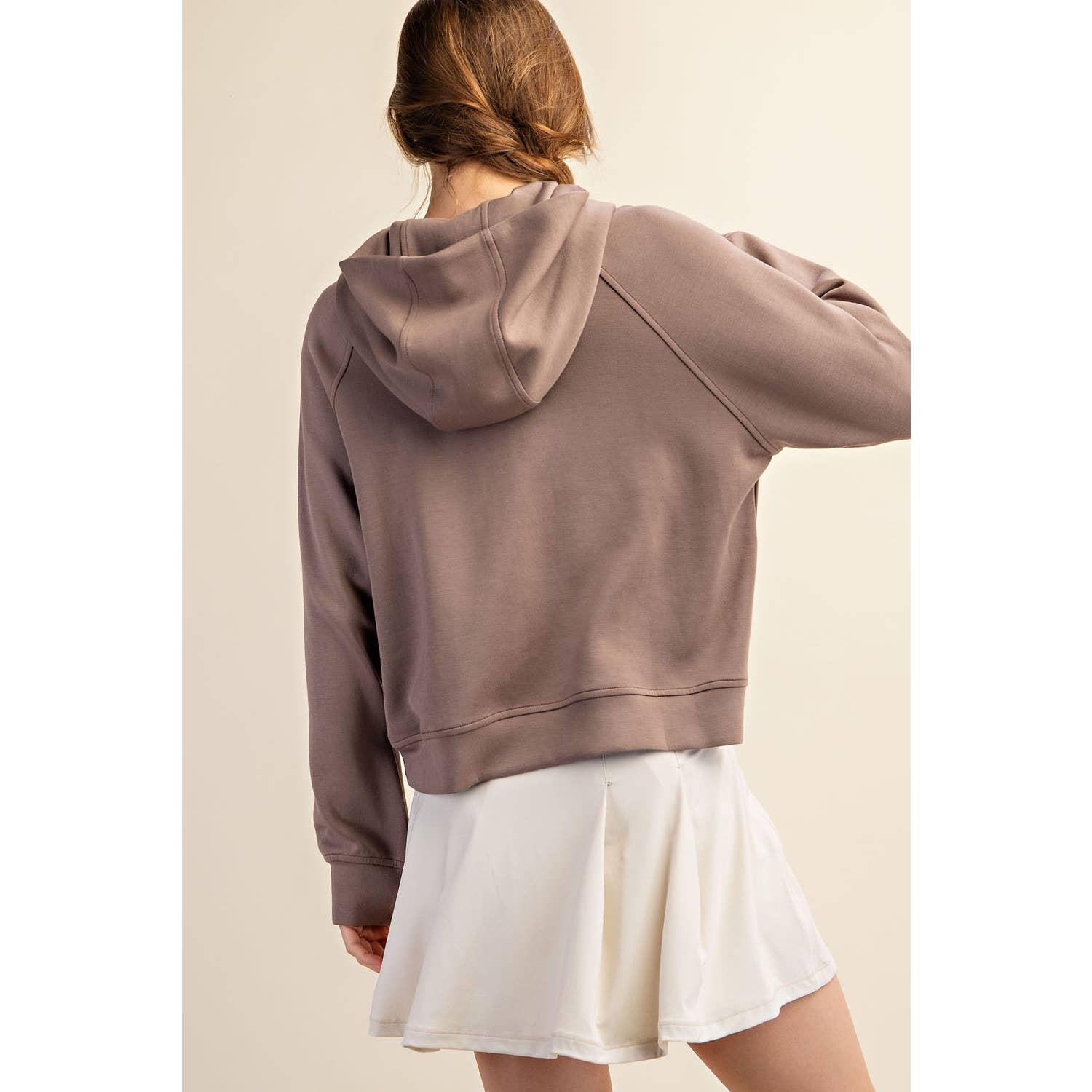 Rae Mode - Wholesale Hoodie - Women's - MODAL SCUBA QUARTER ZIP HODDIE JACKET59